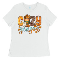 White cozy season Ladies Tee - Zillion Design Studio
