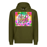 Army Green Fight Cancer in all colors Premium Hoodie - NancyCooperArtShop