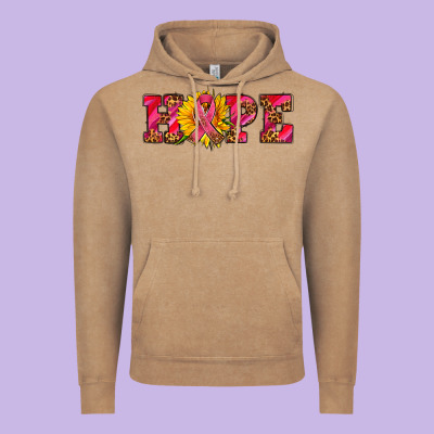 Hope Sunflower And Ribbon Vintage Hoodie Designed By Adodesignshop