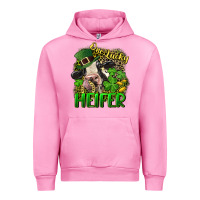 Fuchsia Pink One lucky Heifer Urban Hoodie - CowGirlArtShop