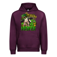 Mauve Wine One lucky Heifer Urban Hoodie - CowGirlArtShop