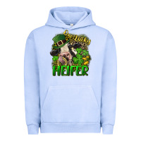 Pigment Grape Ice One lucky Heifer Urban Hoodie - CowGirlArtShop