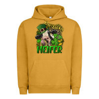 Pigment Peanut Butter One lucky Heifer Urban Hoodie - CowGirlArtShop