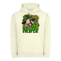 Pigment Pistachio One lucky Heifer Urban Hoodie - CowGirlArtShop