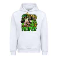 White One lucky Heifer Urban Hoodie - CowGirlArtShop