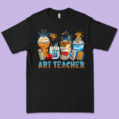 Art Teacher Coffee Cups Premium Tee Designed By Zillion Design Studio