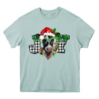 Christmas Joy Black And White Cow Heavy Core Tee | Teevron