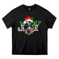Black Christmas joy black and white cow Heavy Core Tee - BarkalooDesign
