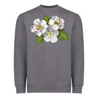 Storm Hawthorn Flower Illustrations Heavyweight Sweatshirt - LillyAllenDesigns