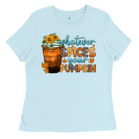 Baby Blue whatever spices your pumpkin Ladies Tee - Zillion Design Studio