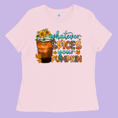 Whatever Spices Your Pumpkin Ladies Tee Designed By Zillion Design Studio