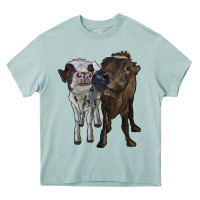 Arona two heifer cows Heavy Core Tee - RanaPortraitStore