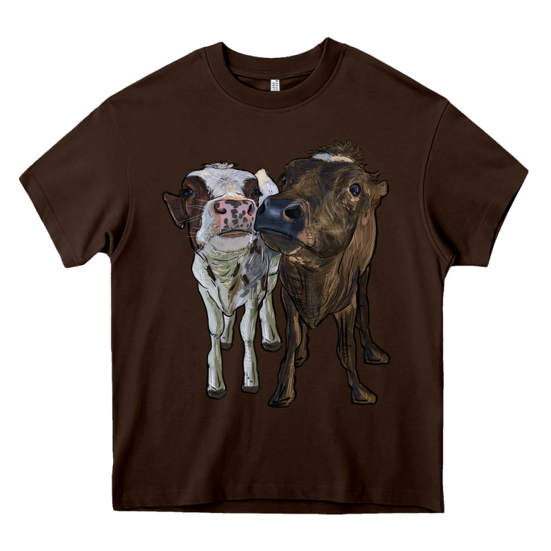 Two Heifer Cows Heavy Core Tee by RanaPortraitStore | Teevron