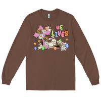 Chestnut he lives with bunnys and eggs Long Sleeve Tee - MaliasSmallBusiness