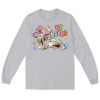 Moon Dust he lives with bunnys and eggs Long Sleeve Tee - MaliasSmallBusiness