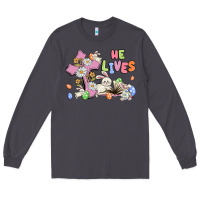 Smoke he lives with bunnys and eggs Long Sleeve Tee - MaliasSmallBusiness