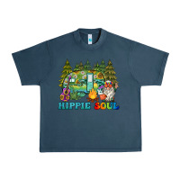 Midnight Navy hippie soul camping Urban Heavy Tee - BarkalooDesign