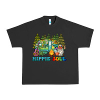 Pigment Black hippie soul camping Urban Heavy Tee - BarkalooDesign