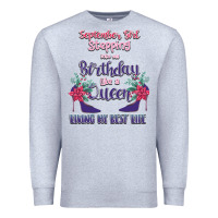 Heather Grey Womens September Girl Stepping Into My Birthday Premium Sweatshirt - Bettercallsaul