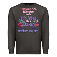 Smoke Womens September Girl Stepping Into My Birthday Premium Sweatshirt - Bettercallsaul