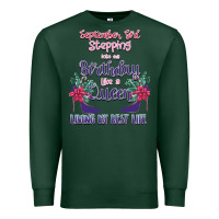 Sports Green Womens September Girl Stepping Into My Birthday Premium Sweatshirt - Bettercallsaul