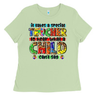 Matcha it takes a special teacher to hear what a child cant say tbw Ladies Tee - texasbilliewilder
