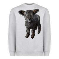 Heather Grey southdown baby sheep Heavyweight Sweatshirt - LillyAllenDesigns