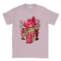 Lilac Pink winter long haired Cow Classic Tee - NancyCooperArtShop