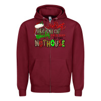 Burgundy jolliest bunch of assholes this side of the nuthou Zipper Hoodie - MaliasSmallBusiness