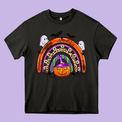 Halloween Rainbow Heavy Core Tee Designed By Zillion Design Studio