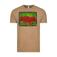 Vintage Coffee christmas lights background Vintage Tee - AdoDesignShop
