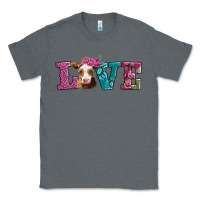 Charcoal Heather love with guernsey cow Classic Tee - AdoDesignShop