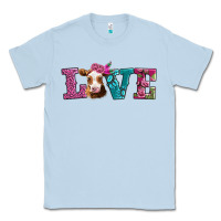 Dusty Blue love with guernsey cow Classic Tee - AdoDesignShop