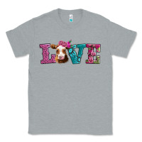 Heather Grey love with guernsey cow Classic Tee - AdoDesignShop
