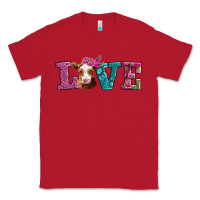 Red love with guernsey cow Classic Tee - AdoDesignShop