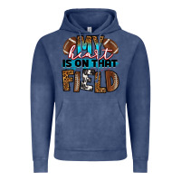 Vintage Denim my heart is on that field football Vintage Hoodie - RanaPortraitStore