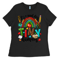Black it s a good day tiny humans Ladies Tee - texasbilliewilder