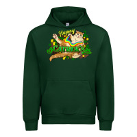 Forest Green St. Patrick's Day cat Urban Hoodie - HowdyJamesFarm
