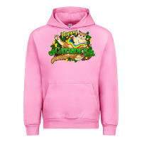 Fuchsia Pink St. Patrick's Day cat Urban Hoodie - HowdyJamesFarm