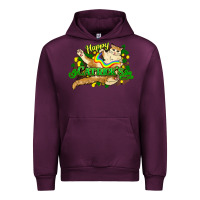 Mauve Wine St. Patrick's Day cat Urban Hoodie - HowdyJamesFarm
