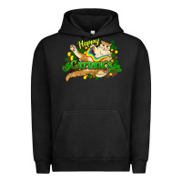 Pigment Black St. Patrick's Day cat Urban Hoodie - HowdyJamesFarm