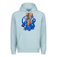 Blue Mist Colon Cancer diva blue ribbon Premium Hoodie - NancyCooperArtShop