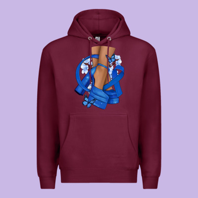 Colon Cancer Diva Blue Ribbon Premium Hoodie Designed By Nancycooperartshop