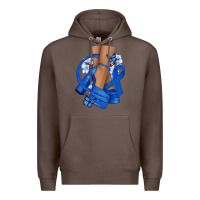 Coffee Colon Cancer diva blue ribbon Premium Hoodie - NancyCooperArtShop