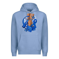 Colony Blue Colon Cancer diva blue ribbon Premium Hoodie - NancyCooperArtShop