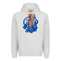 Dove Grey Colon Cancer diva blue ribbon Premium Hoodie - NancyCooperArtShop