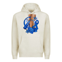 Oatmeal Heather Colon Cancer diva blue ribbon Premium Hoodie - NancyCooperArtShop