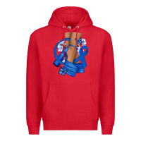 Red Colon Cancer diva blue ribbon Premium Hoodie - NancyCooperArtShop