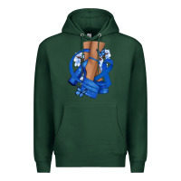 Sports Green Colon Cancer diva blue ribbon Premium Hoodie - NancyCooperArtShop