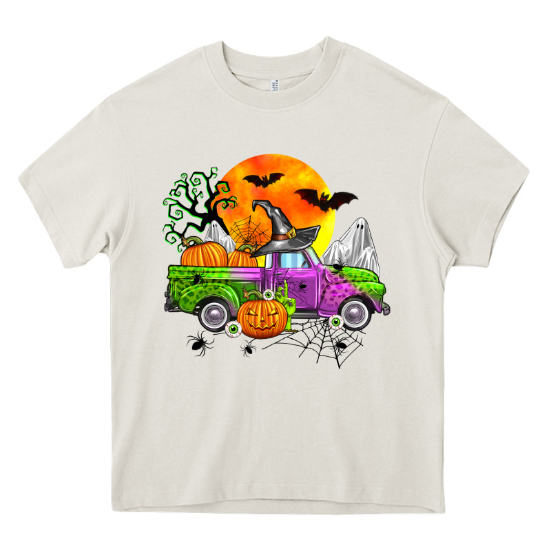Halloween Farm Truck Heavy Core Tee by Zillion Design Studio | Teevron